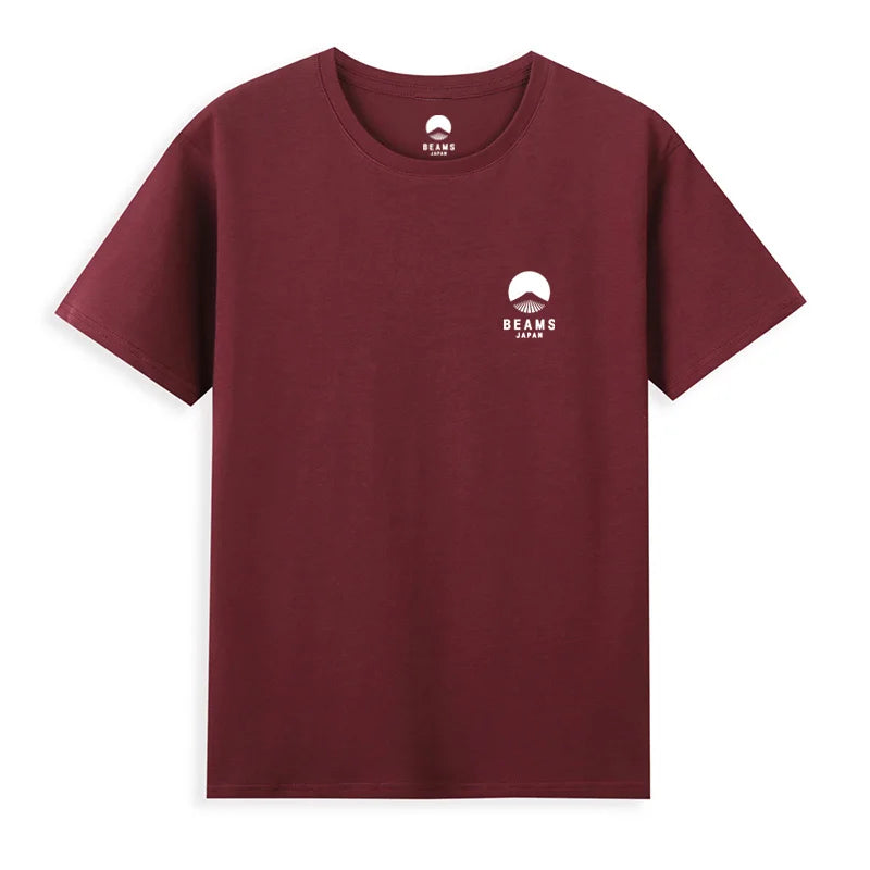 Mount Fuji — Embroidered Logo Japan Cotton Tee - Neon Districts
