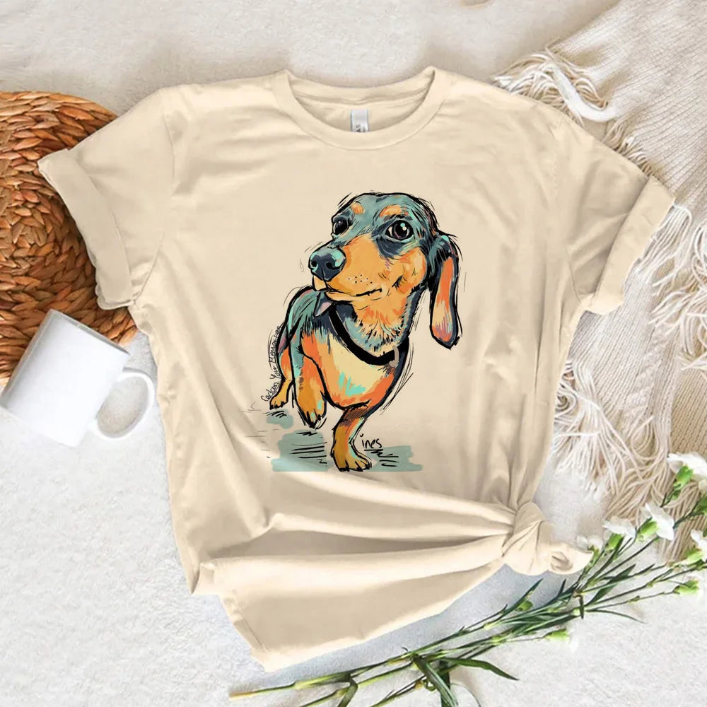 Dachshund Harajuku Graphic Tee - Neon Districts