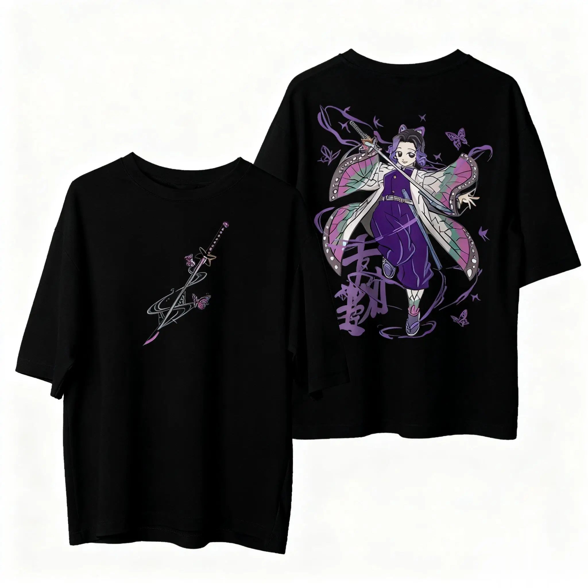 Demon Slayer Shinobu Kocho Graphic Tee – Oversized Anime Top