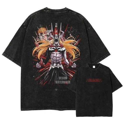 Bleach Aizen Sousuke Graphic Tee – Vintage Washed Oversized