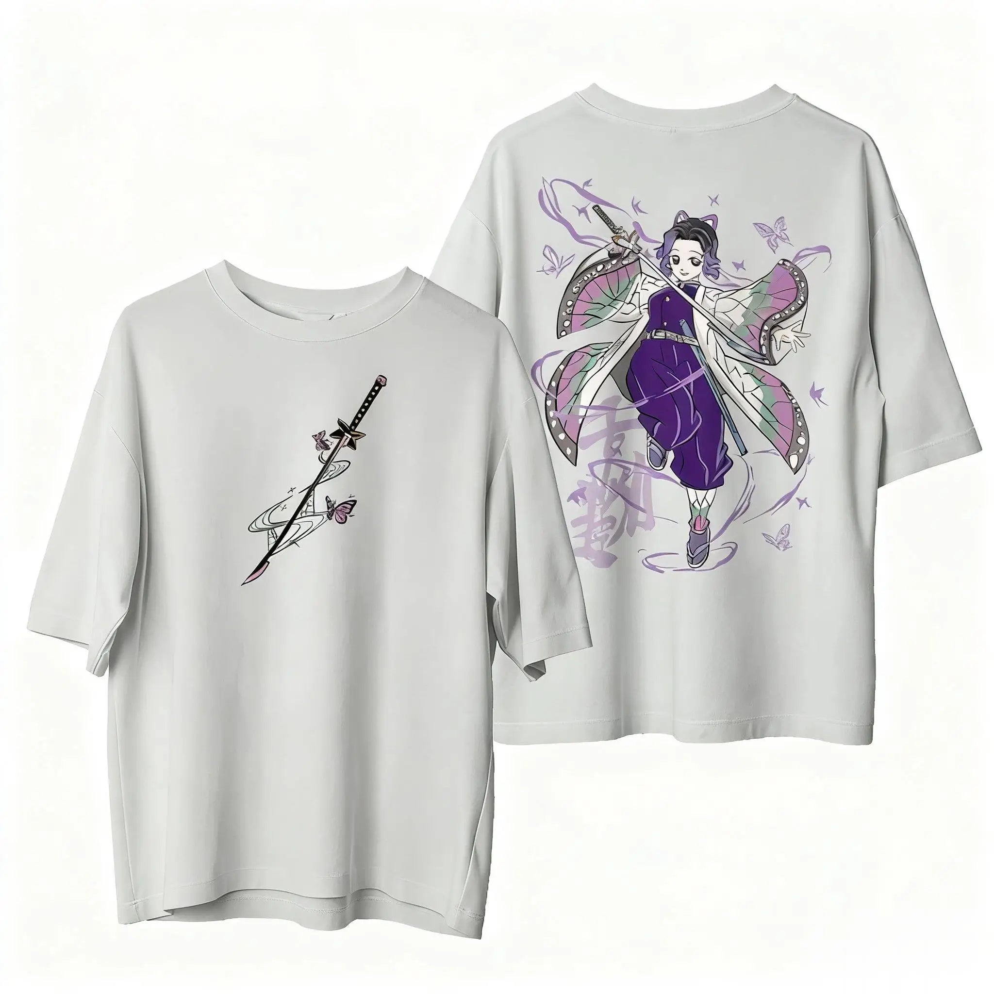 Demon Slayer Shinobu Kocho Graphic Tee – Oversized Anime Top
