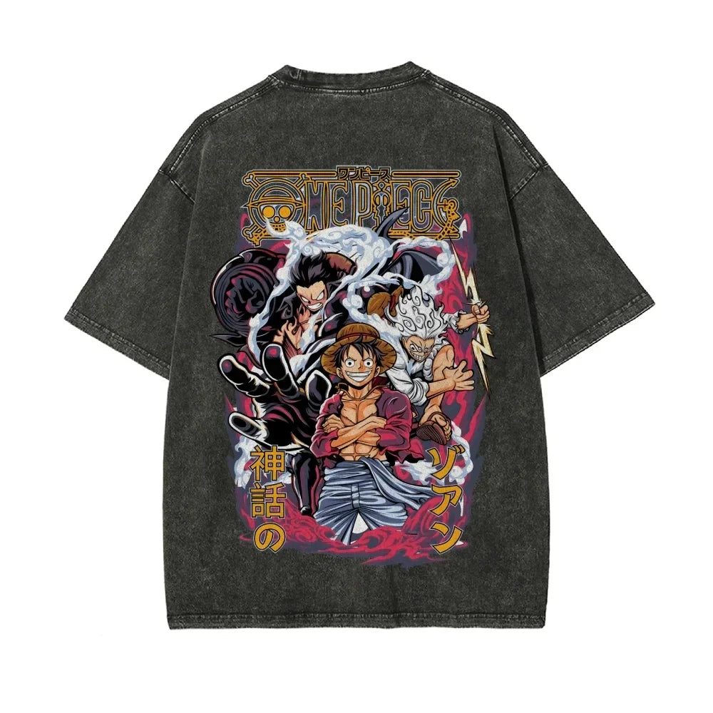 One Piece — Luffy Wanted Poster Graphic Tee - Neon Districts