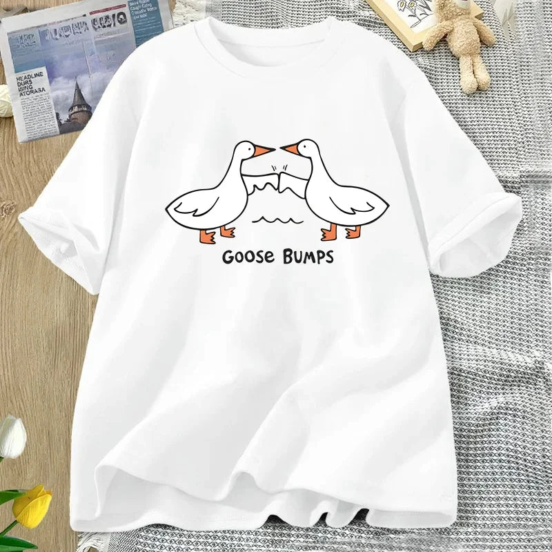 Silly Goose Bumps — Funny Printed Oversized Streetwear Tee - Neon Districts