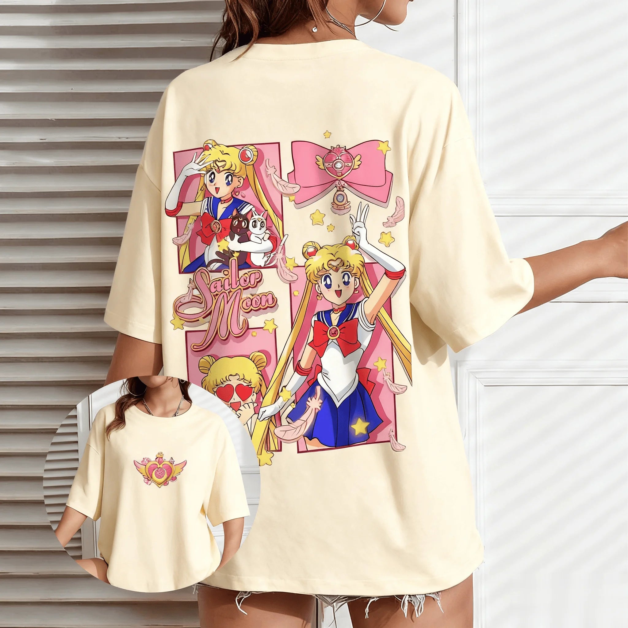 Sailor Moon — 2026 New Year Loose Cartoon Tee - Neon Districts