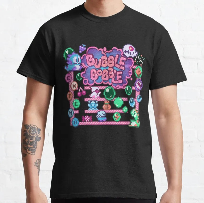 Bubble Bobble — Bub & Bob NES Arcade Retro Tee - Neon Districts