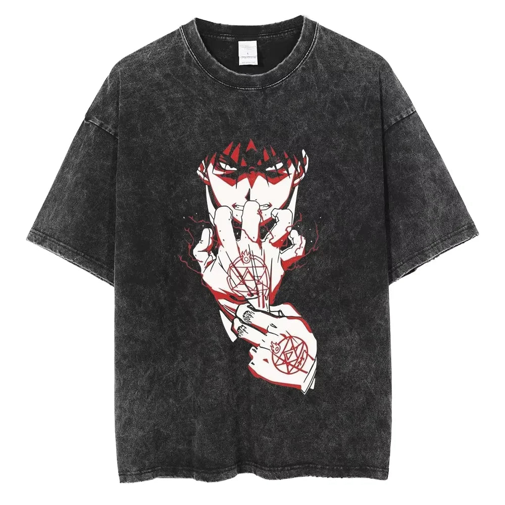 Hellsing Alucard Vintage Washed Oversized Tee