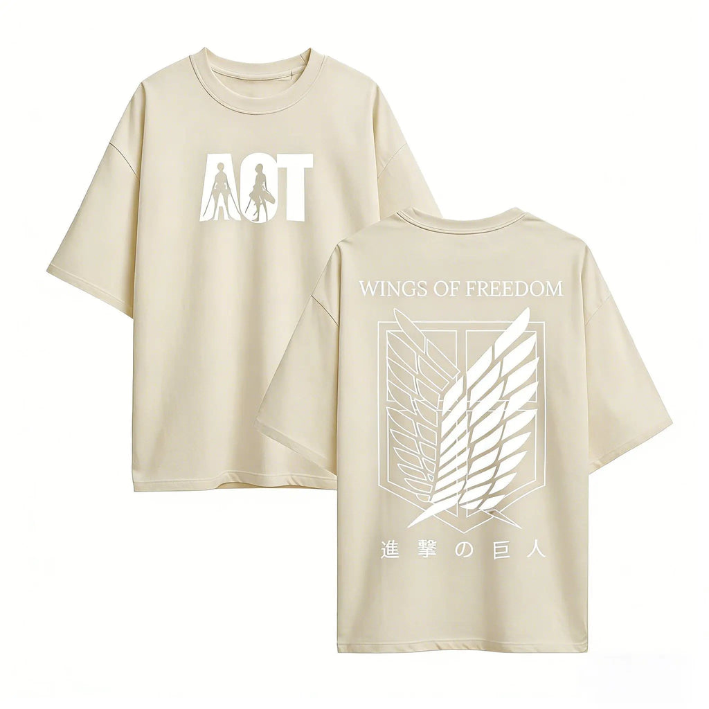 Attack on Titan Oversized Summer Tee – Y2K Streetwear Graphic