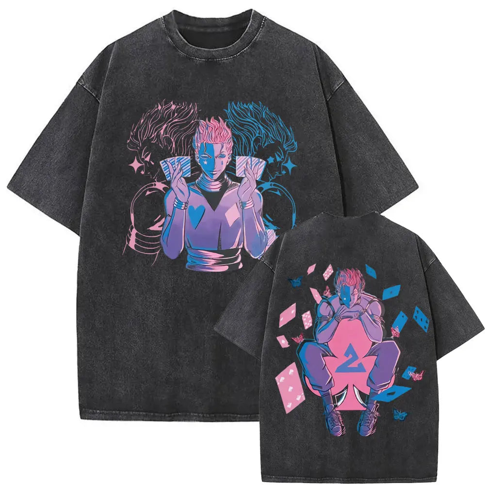 Hunter x Hunter Hisoka Washed Vintage Tee – Oversized Graphic