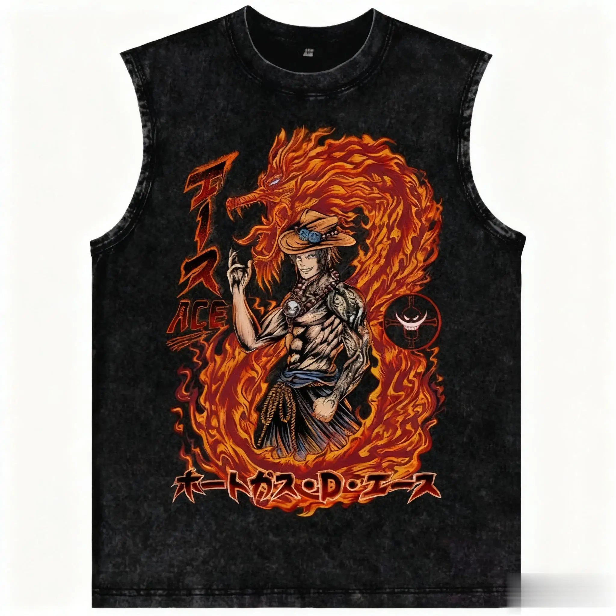 One Piece — Harajuku Washed Vintage Tank Top - Neon Districts