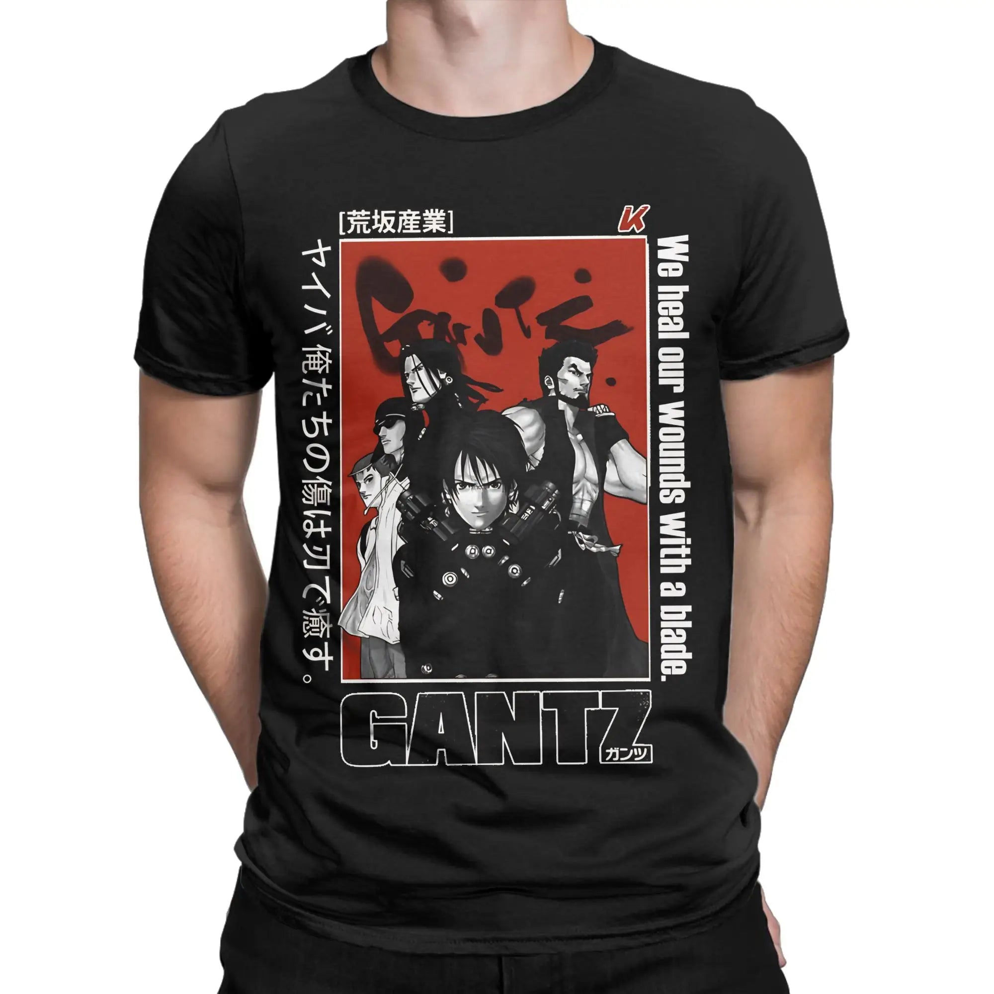 GANTZ Vintage Anime Tee - Classic Graphic T-Shirt for Fans - Neon Districts