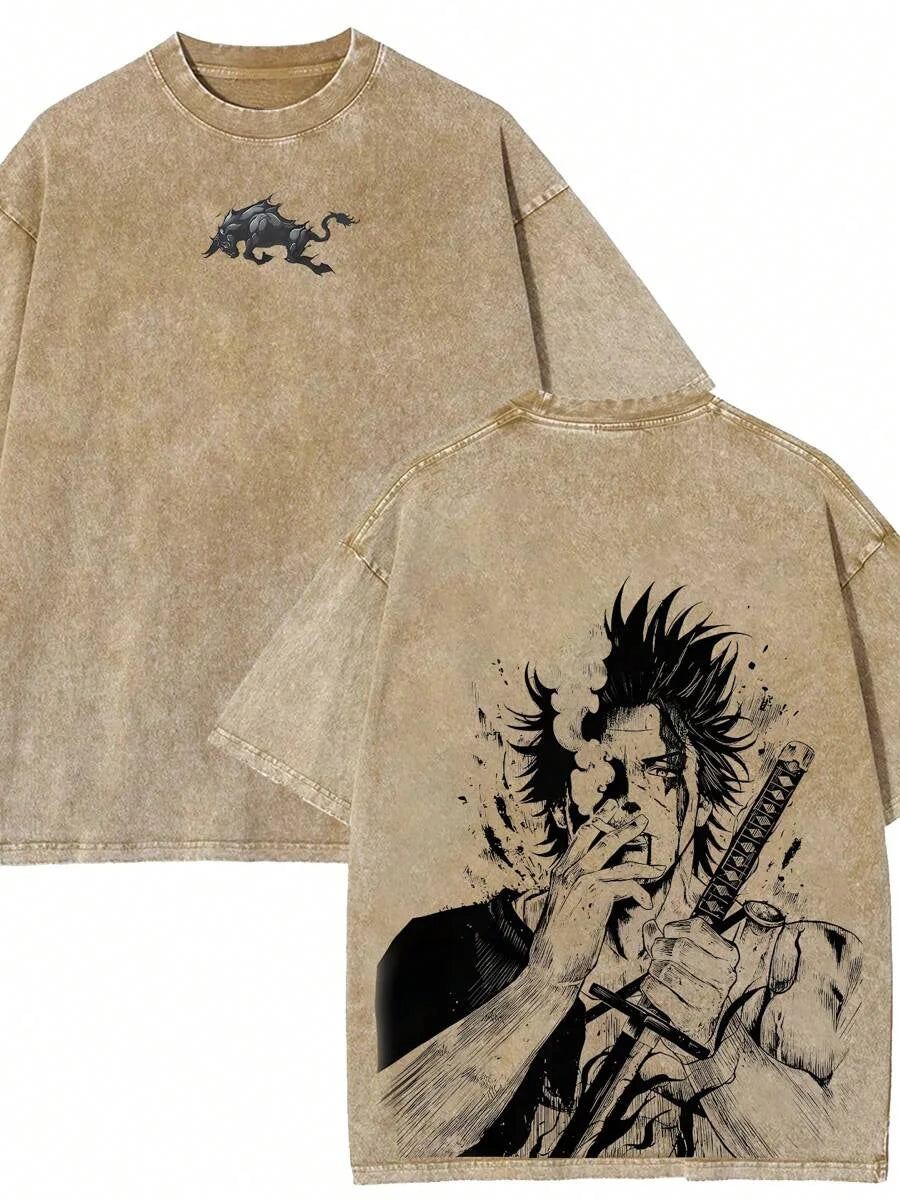 Black Clover Yami Sukehiro Graphic Tee – Washed Oversized