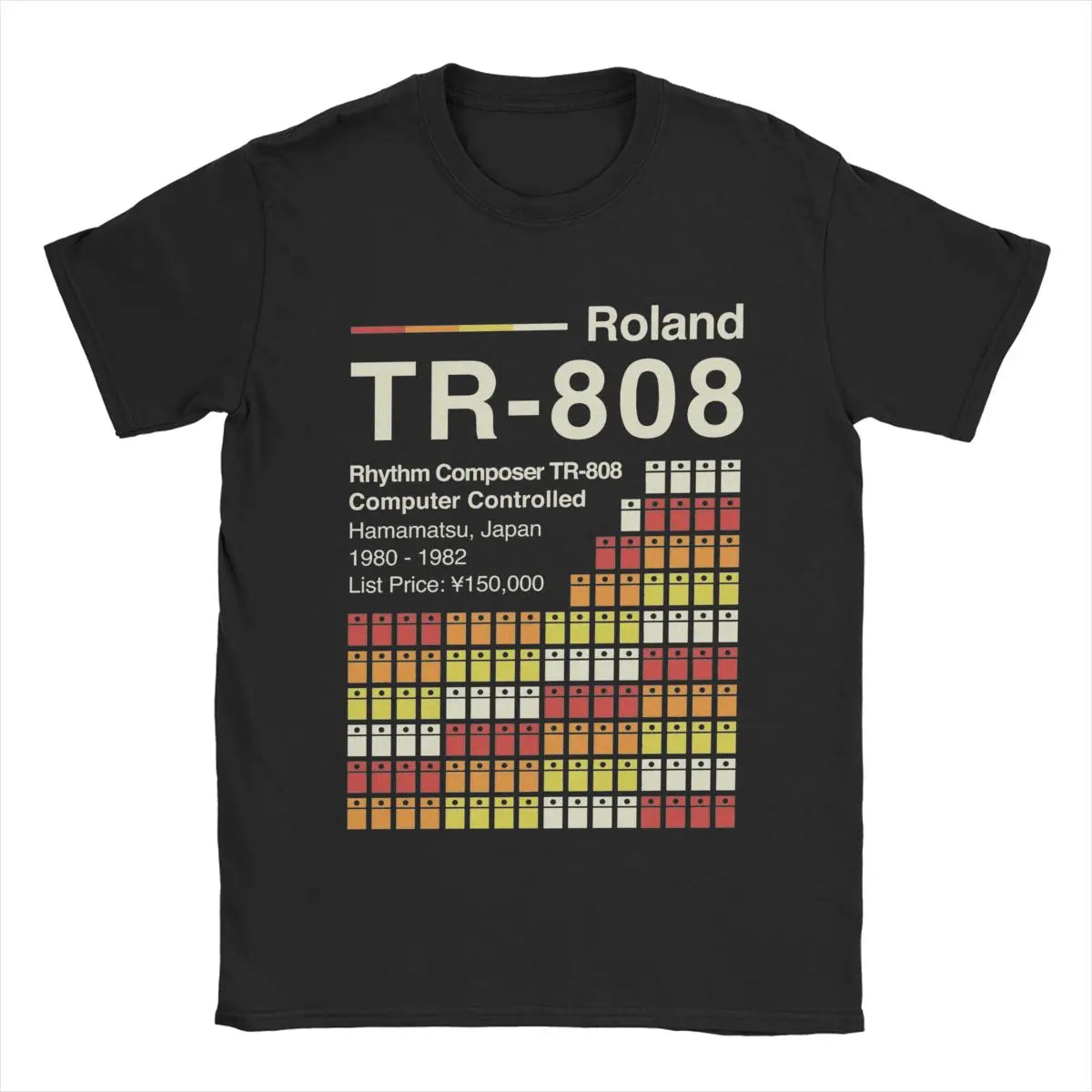 Roland TR-808 — Horizontal Drum Machine Vintage Tee - Neon Districts
