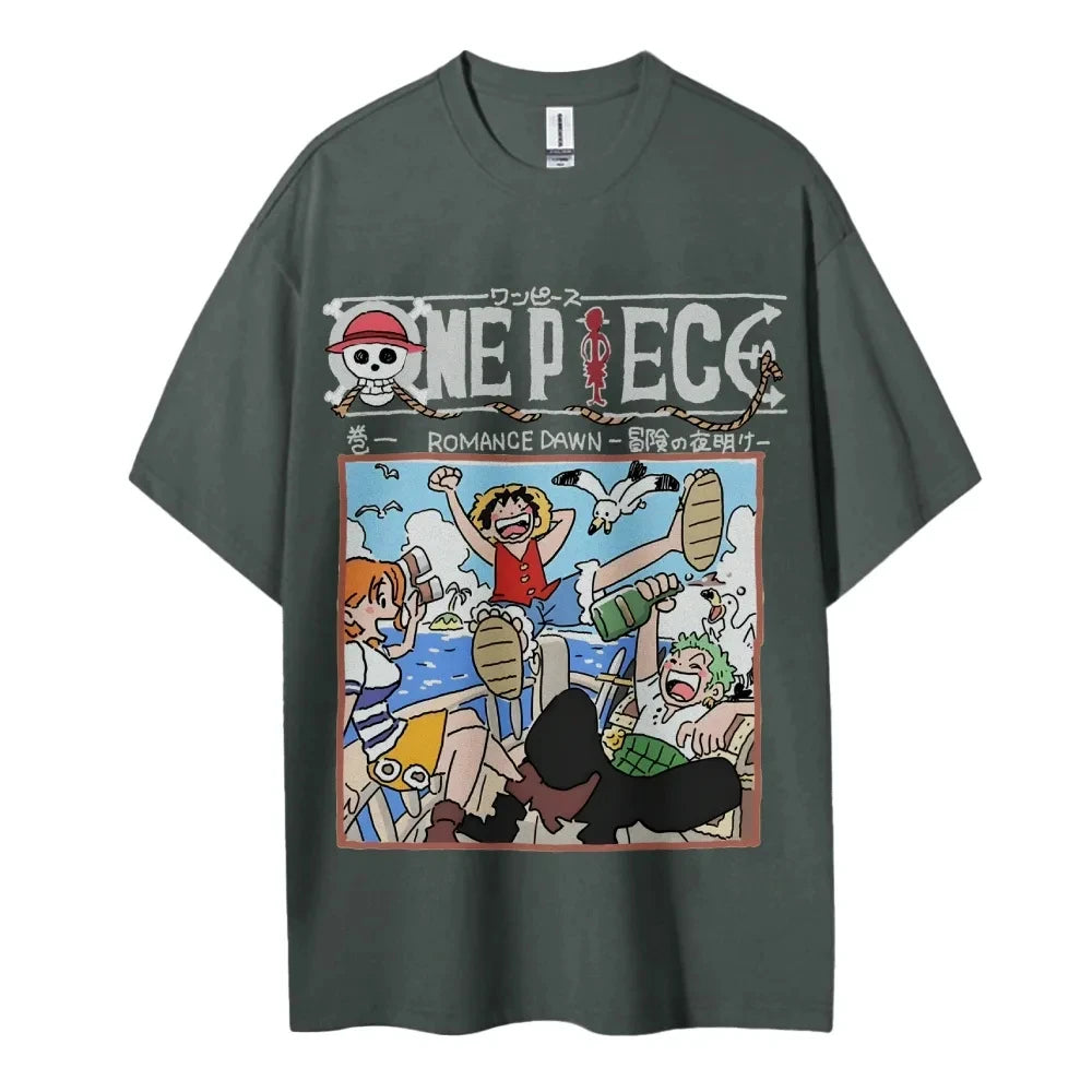 One Piece — Straw Hat Crew Oversized Peripheral Tee - Neon Districts