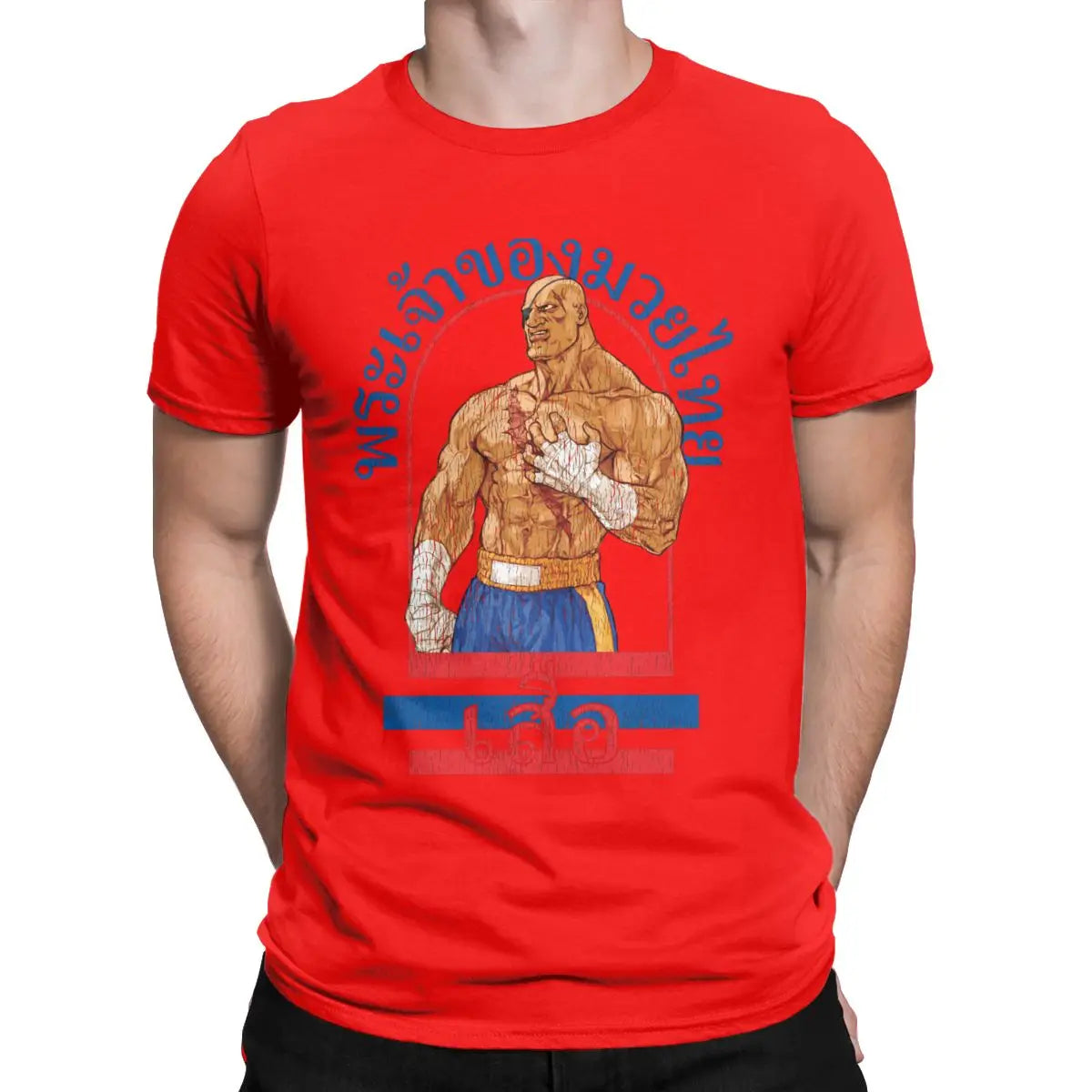 Sagat — God of Muay Thai Street Fighter Gym Tee - Neon Districts