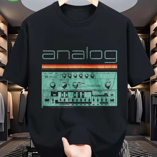 80s Analog Synthesizer — Vintage Heavyweight Graphic Tee - Neon Districts