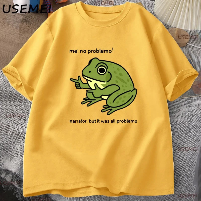 Me No Problemo — Frog Meme Streetwear Graphic Tee - Neon Districts