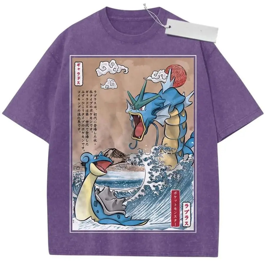 Pokémon — Vintage Washed Oversized Streetwear Tee - Neon Districts