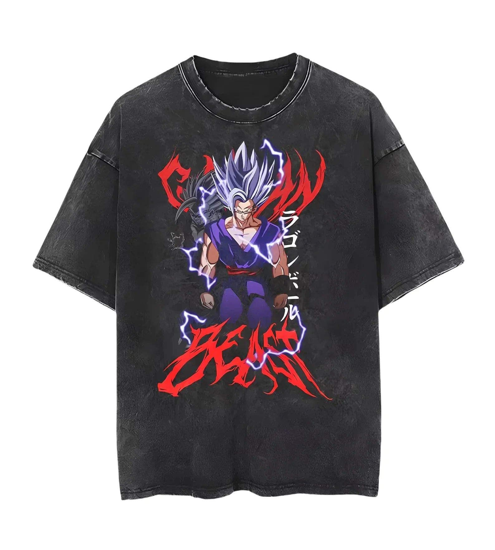 Dragon Ball Z Vegeta Vintage Wash Tee – Harajuku Sports Fit