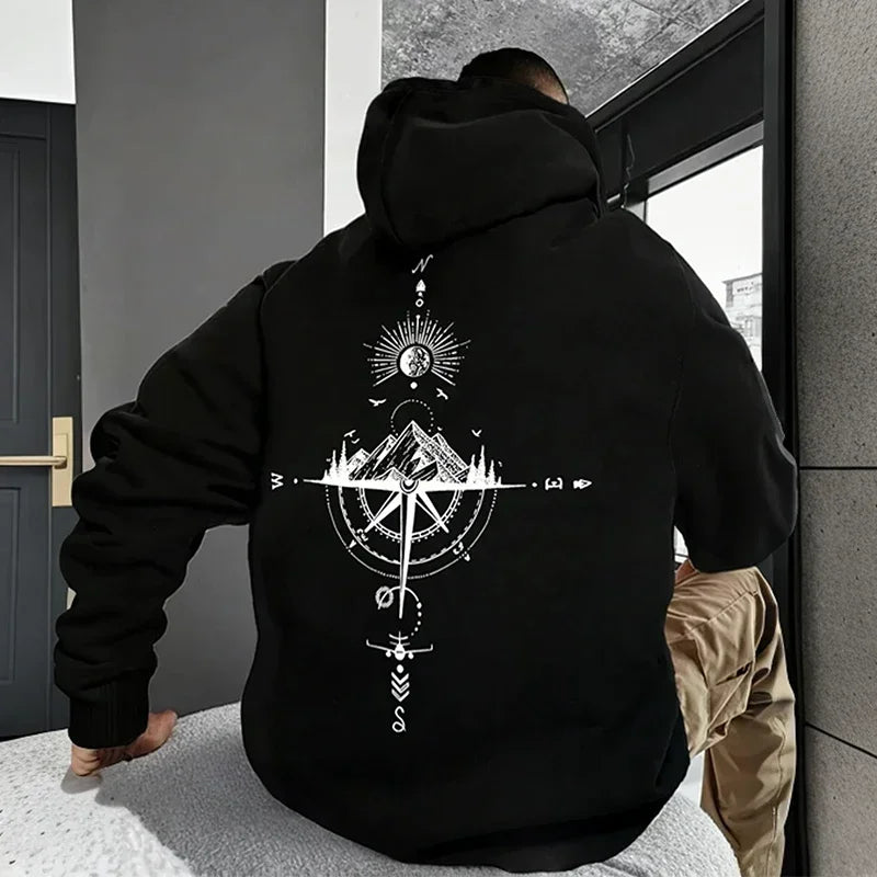 Vintage Compass Hoodie - Neon Districts