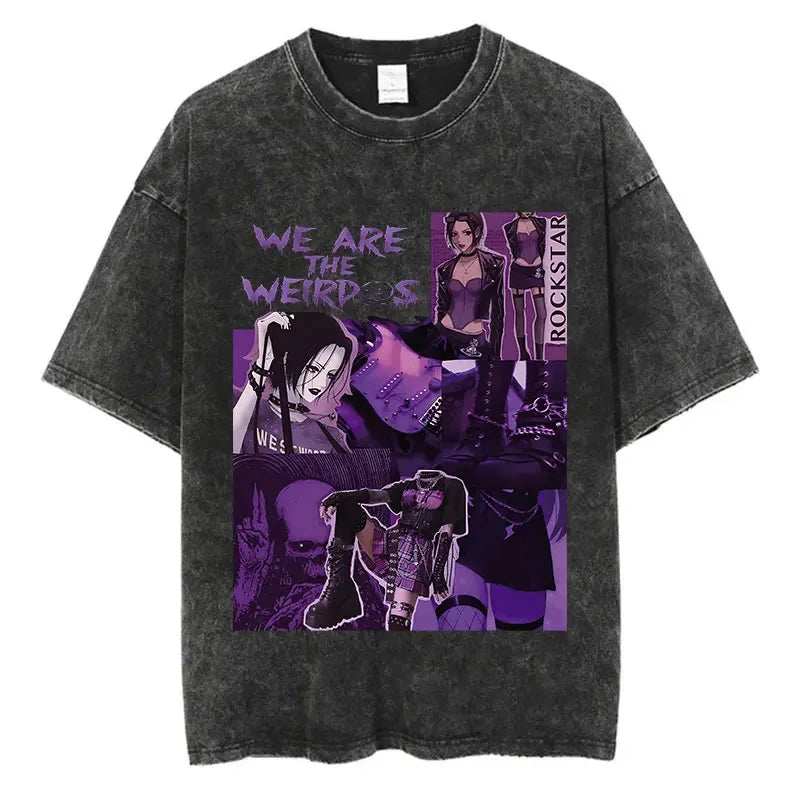 Nana Osaki Vintage Washed Tee – Harajuku Anime Retro Shirt