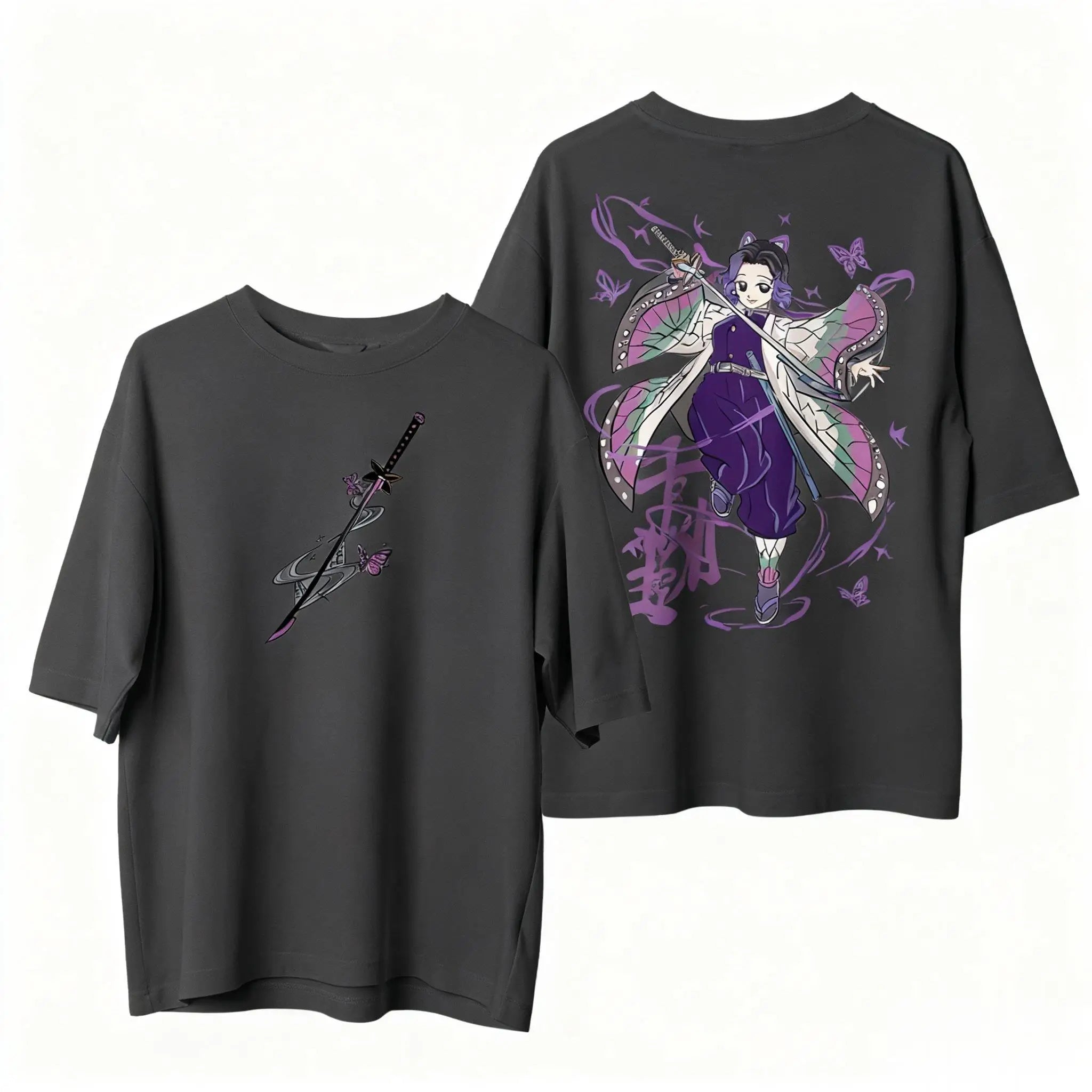 Demon Slayer Shinobu Kocho Graphic Tee – Oversized Anime Top