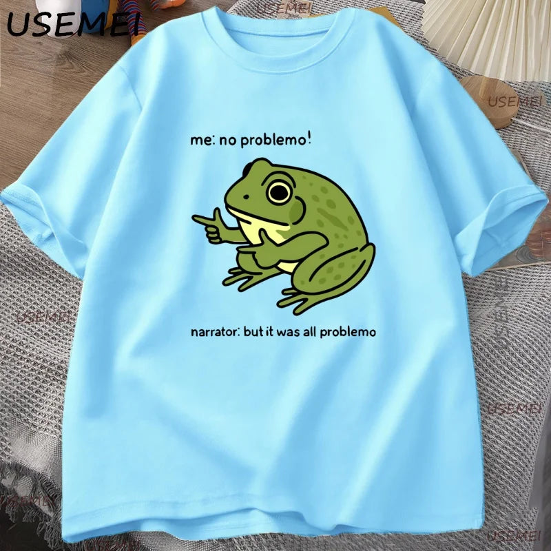 Me No Problemo — Frog Meme Streetwear Graphic Tee - Neon Districts