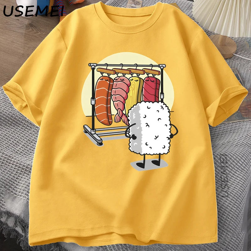 Sushi Wardrobe — Japanese Food Humor Graphic Tee - Neon Districts