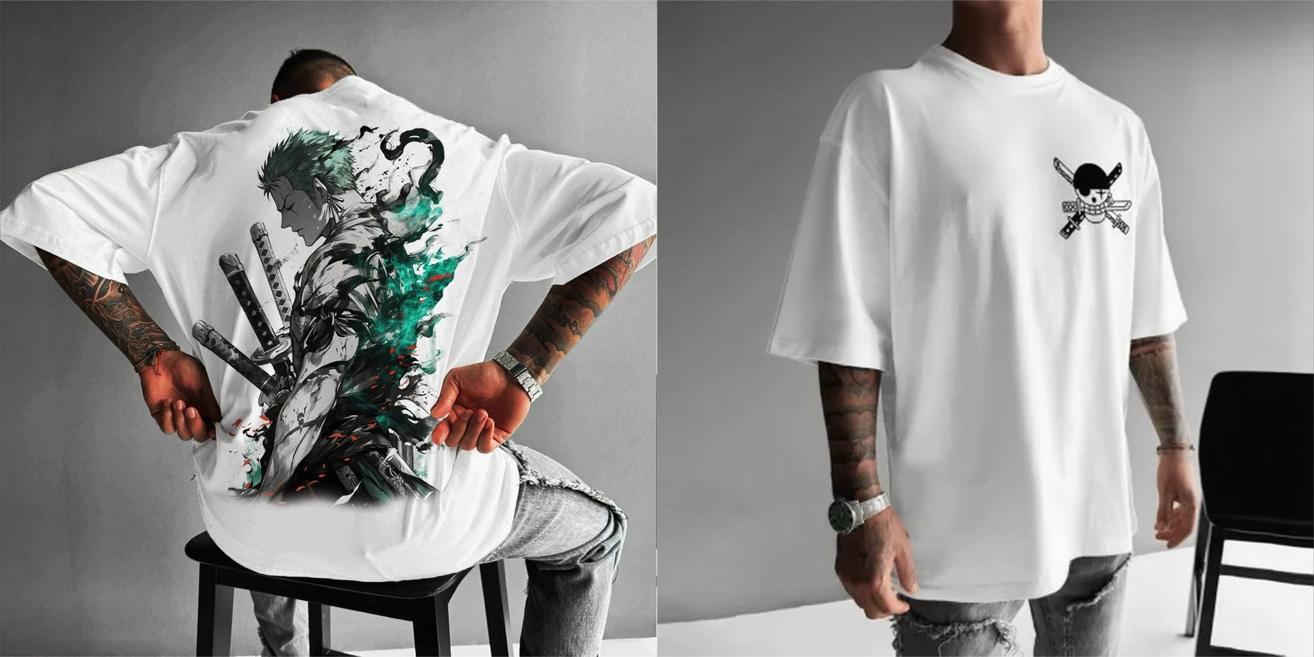 One Piece — Zoro Oversized Y2K Streetwear Tee - Neon Districts
