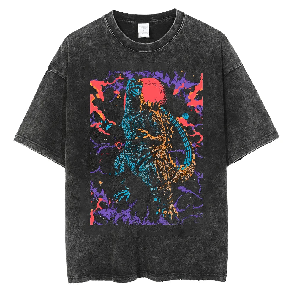 Godzilla T-Shirt Washed - Color black5