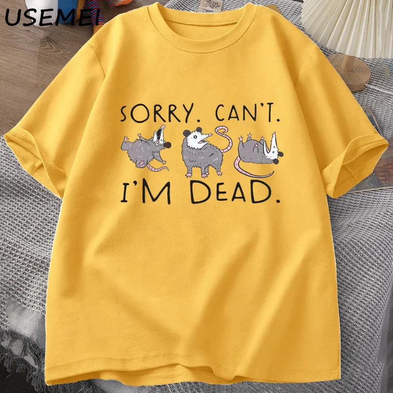 Opossum Anxiety Attack — Funny Animal Streetwear Graphic Tee - Neon Districts