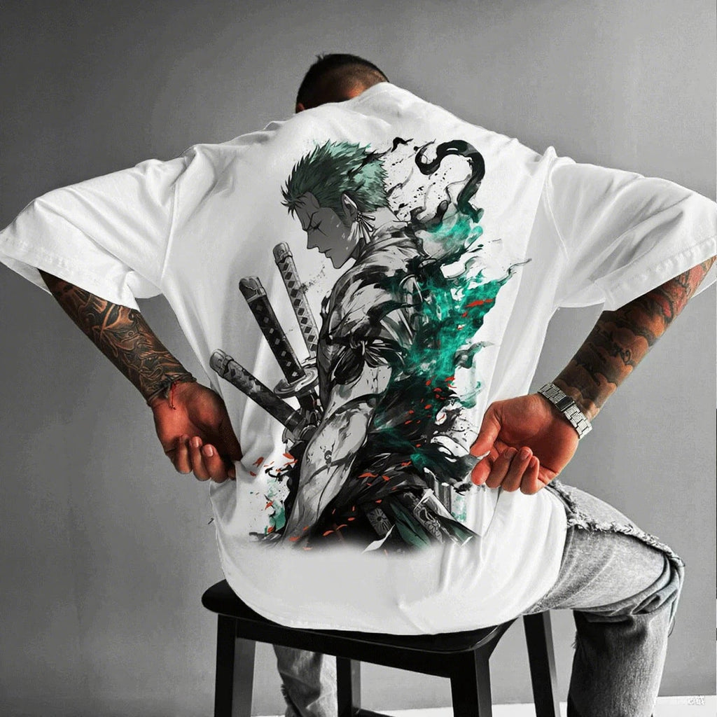 One Piece — Zoro Oversized Y2K Streetwear Tee - Neon Districts