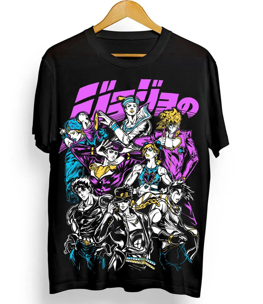 JoJo's Bizarre Adventure Tee – Unique Anime Manga Graphic Design T-Shirt - Neon Districts