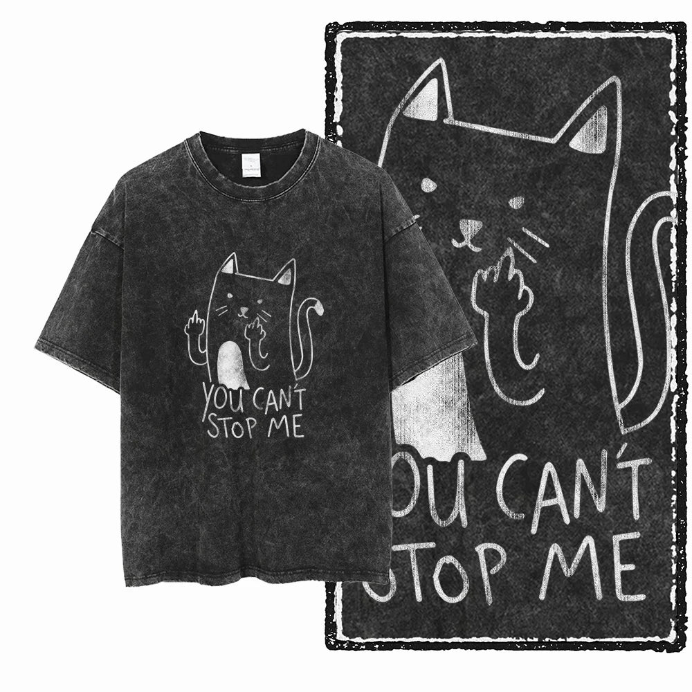 DB Cat — Acid Washed Exclusive Graphic Streetwear Tee - Neon Districts