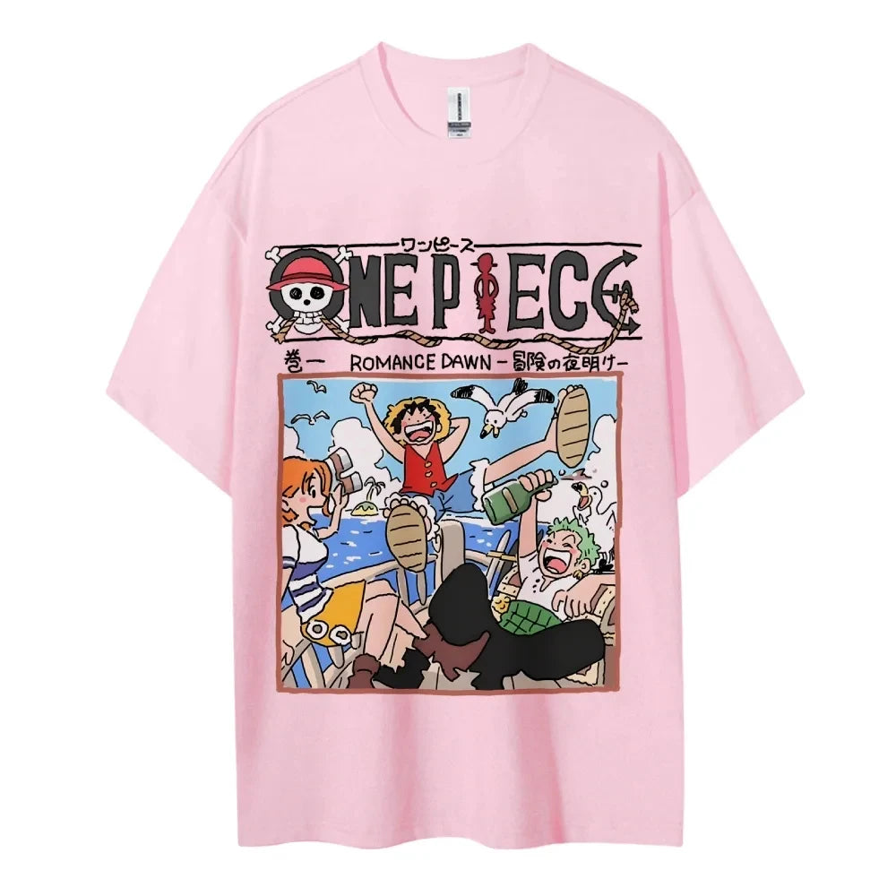 One Piece — Straw Hat Crew Oversized Peripheral Tee - Neon Districts