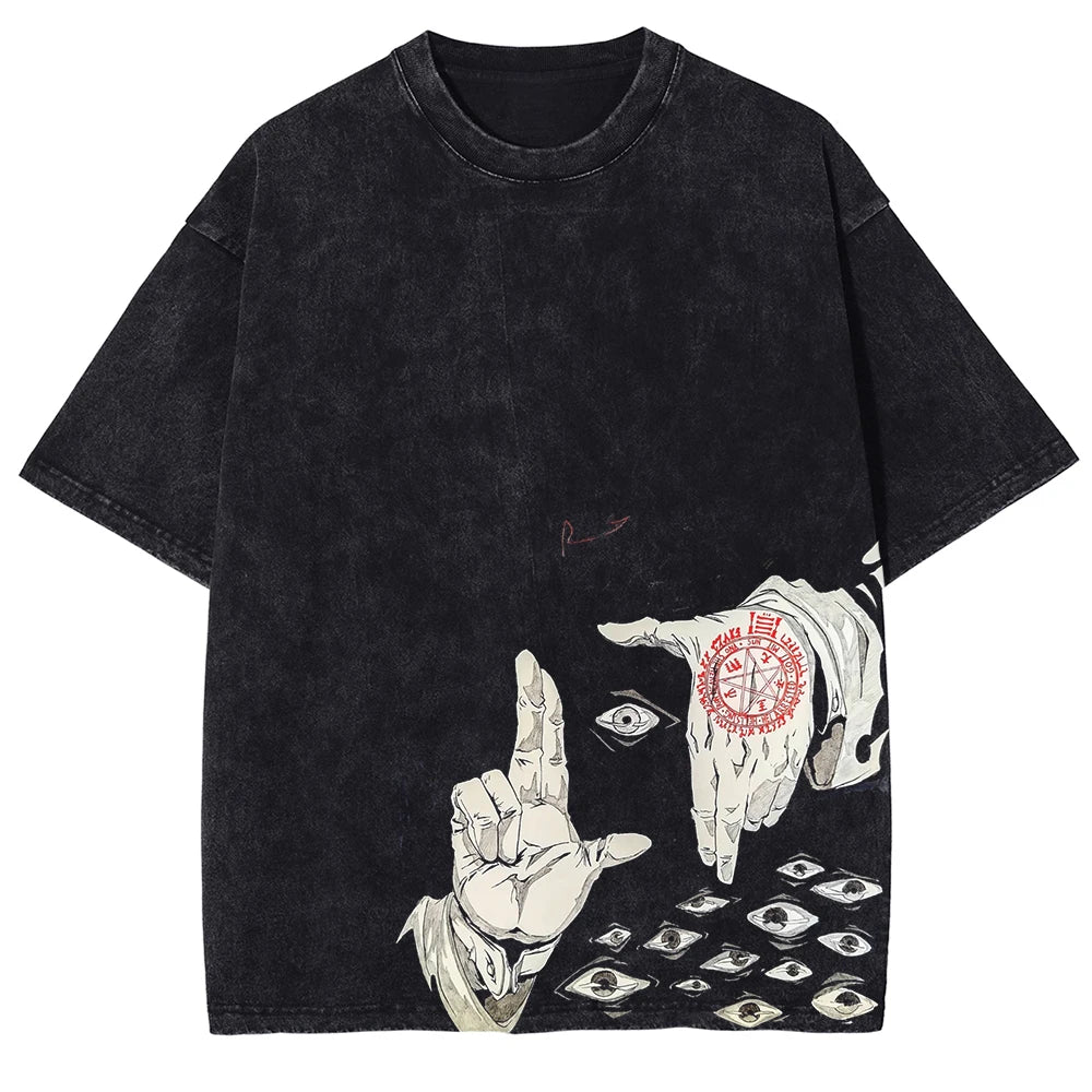 Hellsing Alucard Vintage Washed Oversized Tee