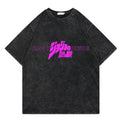 Gyro Zeppeli — JoJo Vintage Washed Oversized Anime Streetwear Tee - Neon Districts