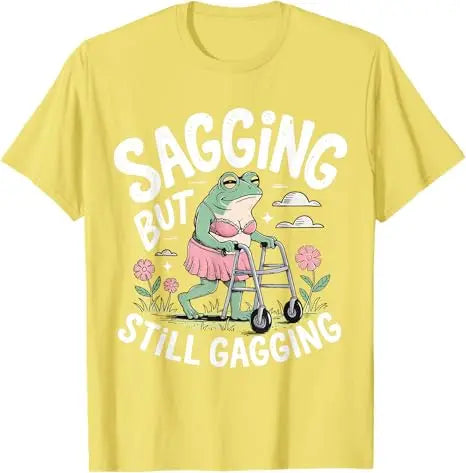 Sagging But Still Gagging — Frog Meme Women's Fashion Tee - Neon Districts