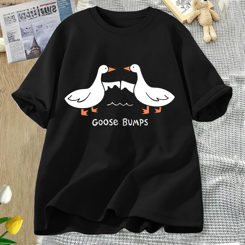Silly Goose Bumps — Funny Printed Oversized Streetwear Tee - Neon Districts