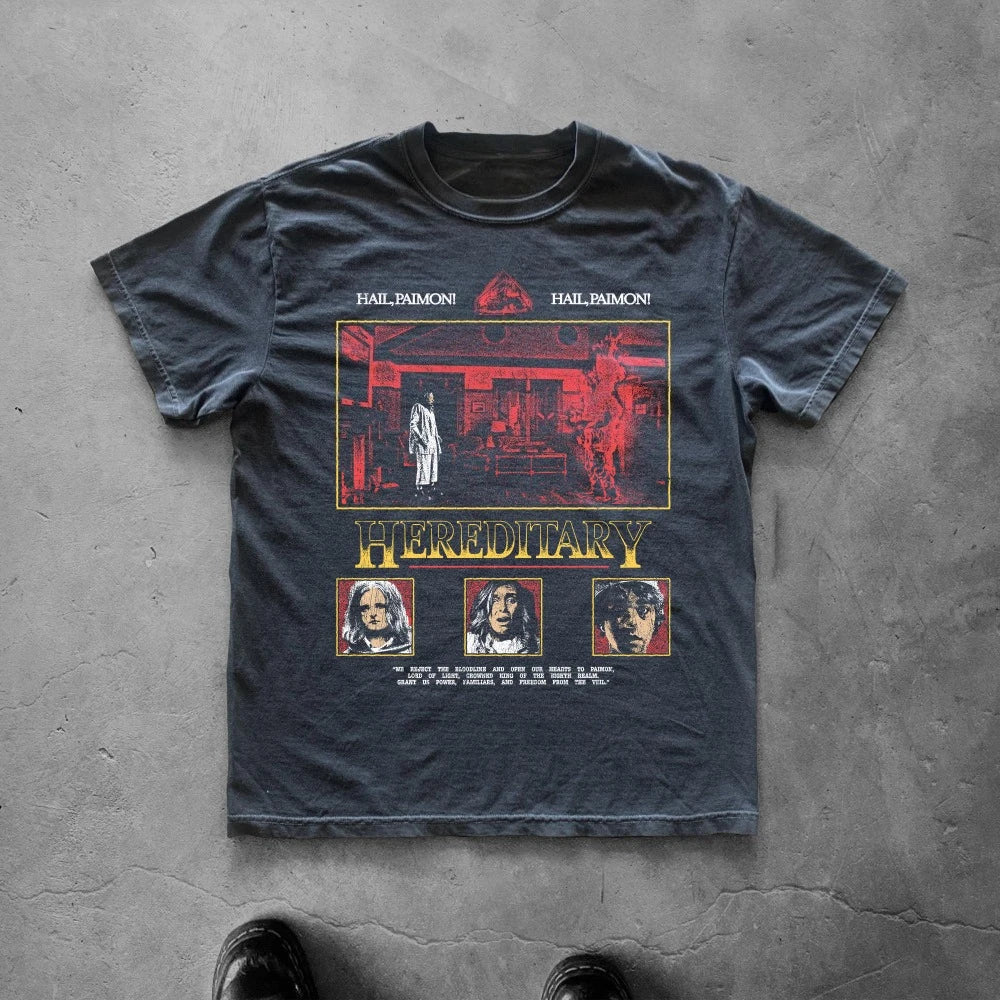 Hereditary — Ari Aster Cult Horror Graphic Tee - Neon Districts