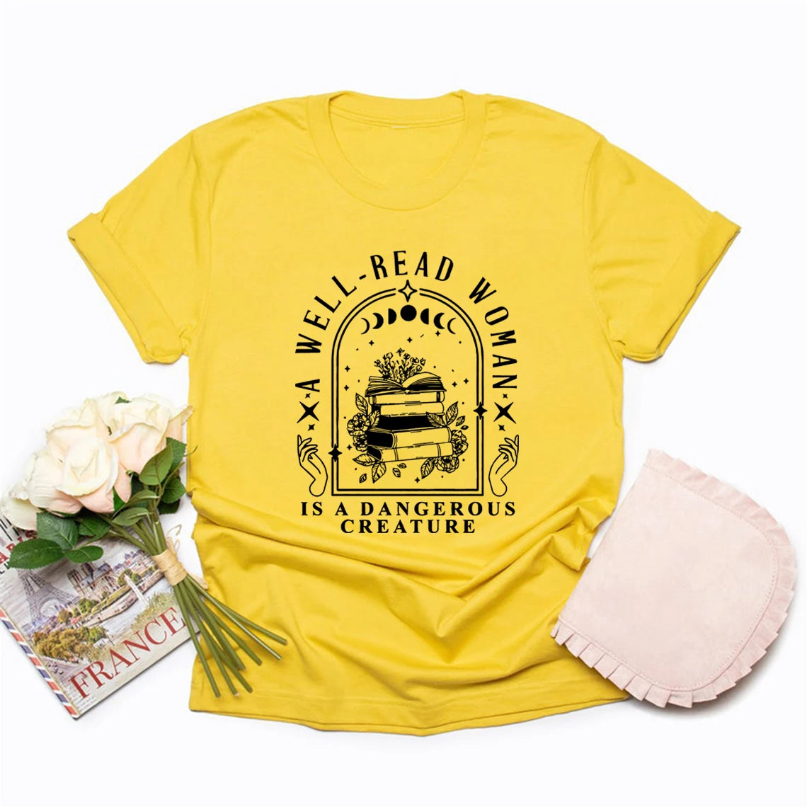 A Well-Read Woman Is Dangerous Tee - Neon Districts