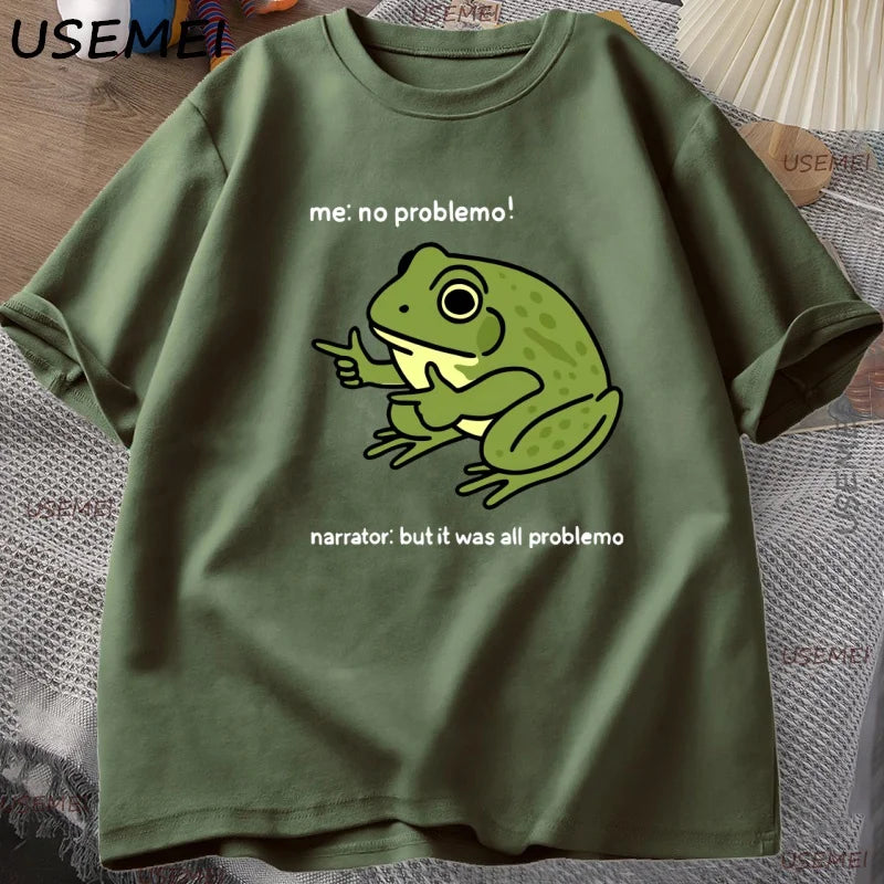 Me No Problemo — Frog Meme Streetwear Graphic Tee - Neon Districts