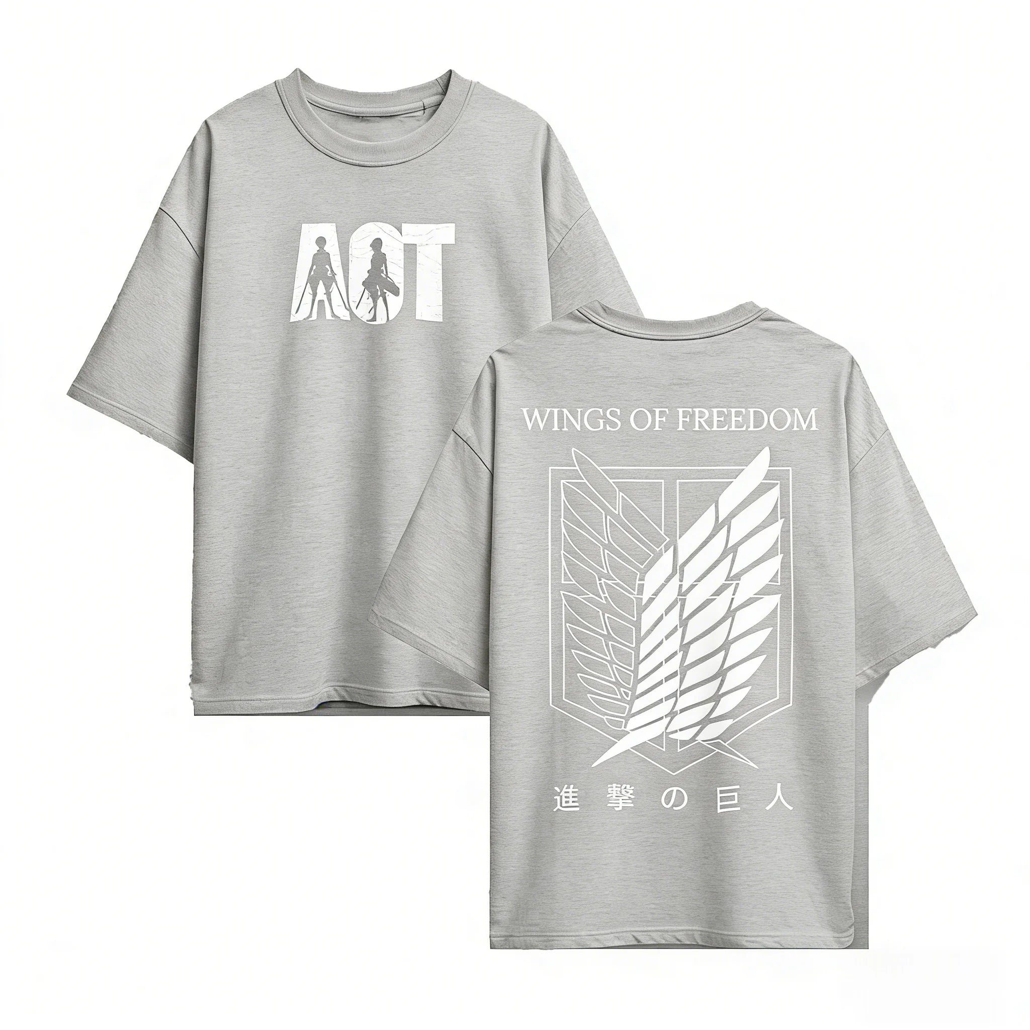 Attack on Titan Oversized Summer Tee – Y2K Streetwear Graphic