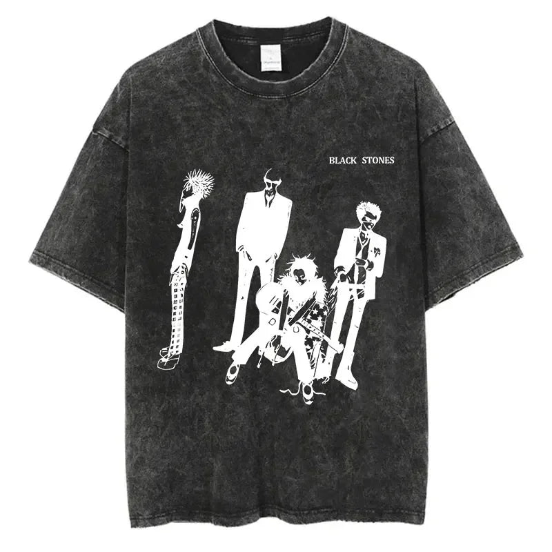 Nana Osaki Vintage Washed Tee – Harajuku Anime Retro Shirt