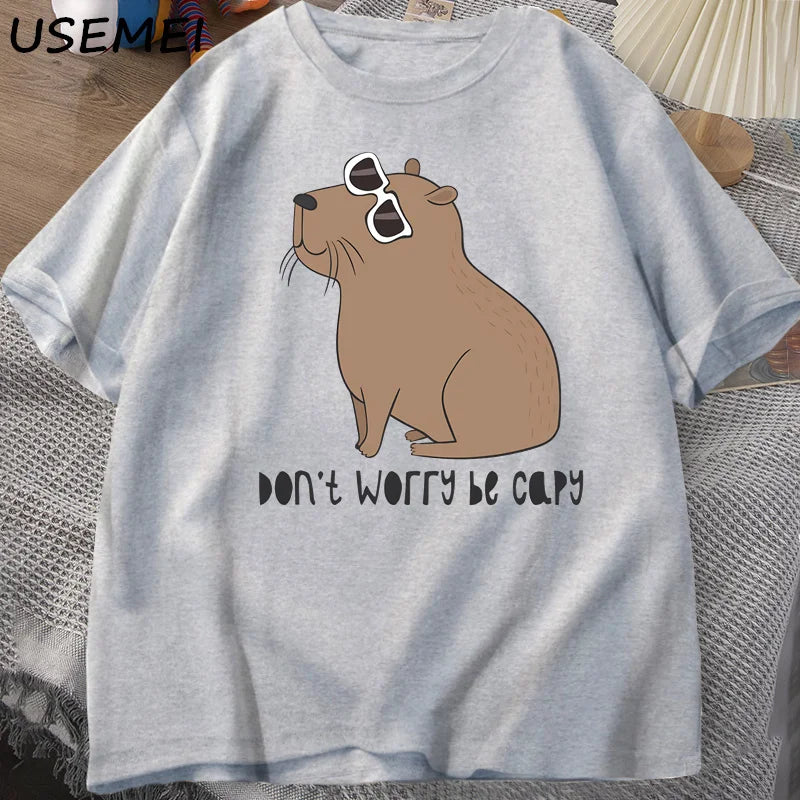 Don't Worry, Be Capy Tee - Neon Districts