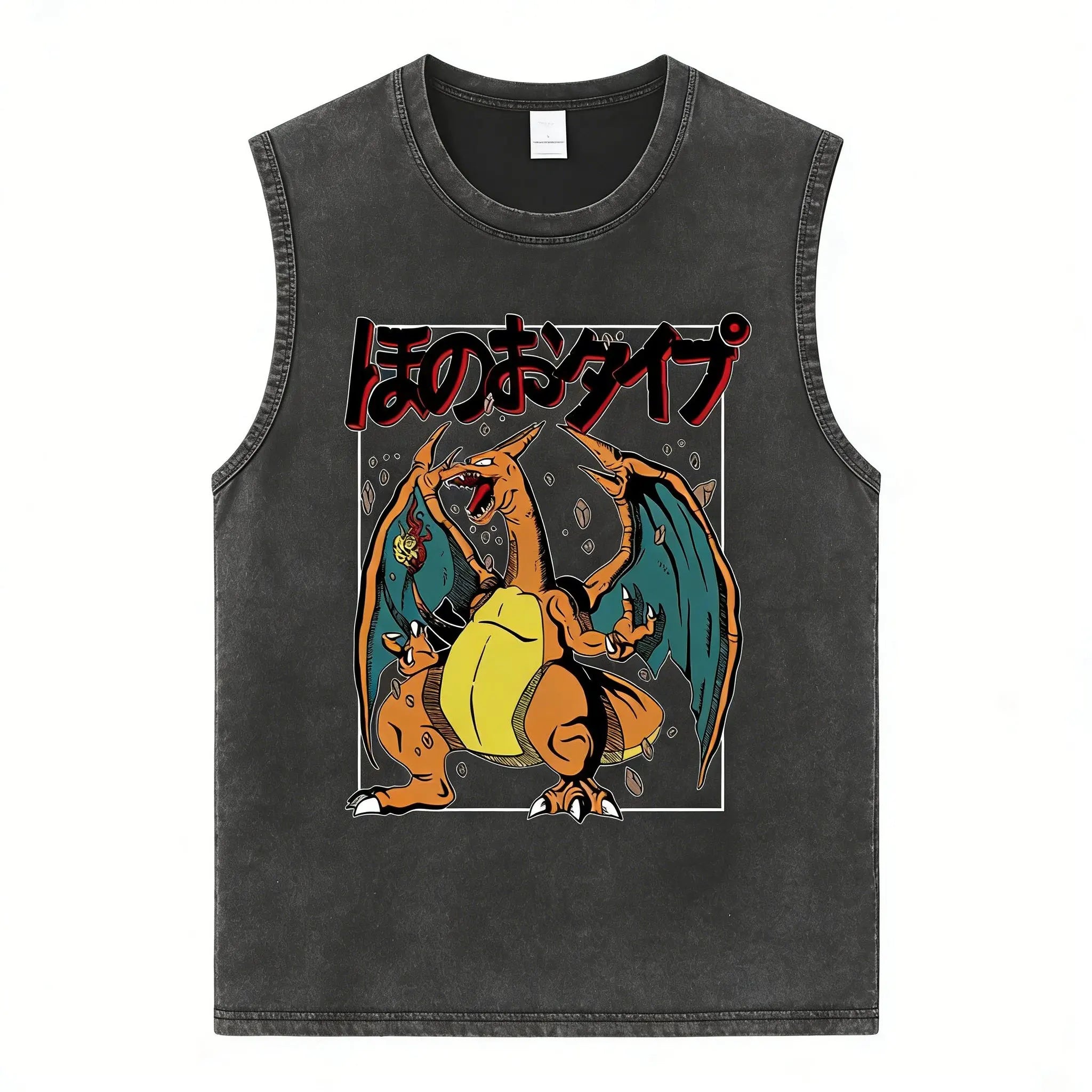 Pokémon — Y2K Washed Gym Tank Top - Neon Districts