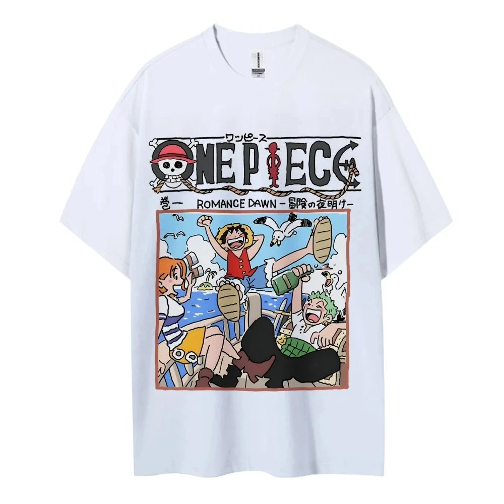 One Piece — Straw Hat Crew Oversized Peripheral Tee - Neon Districts