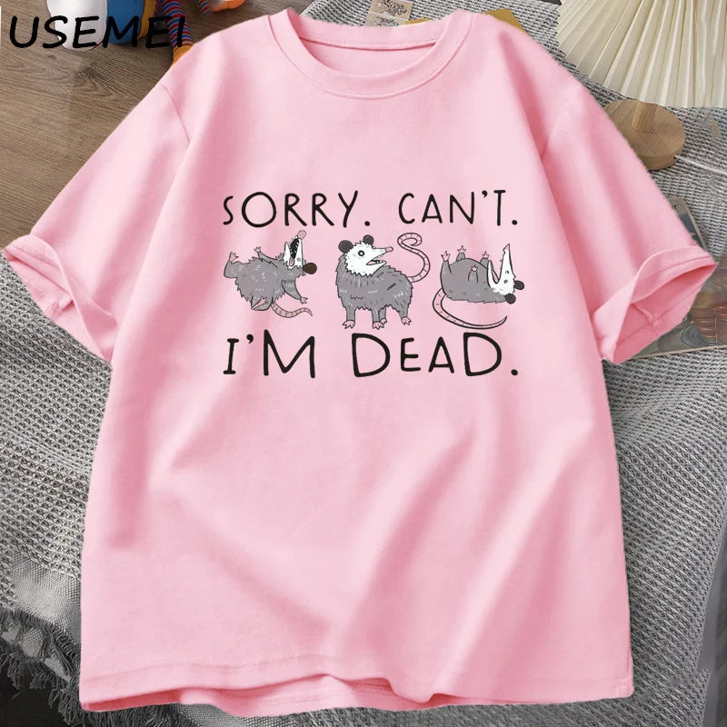 Opossum Anxiety Attack — Funny Animal Streetwear Graphic Tee - Neon Districts