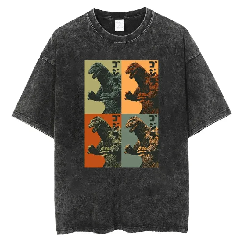 Godzilla — Washed Cotton Y2K Monster Tee