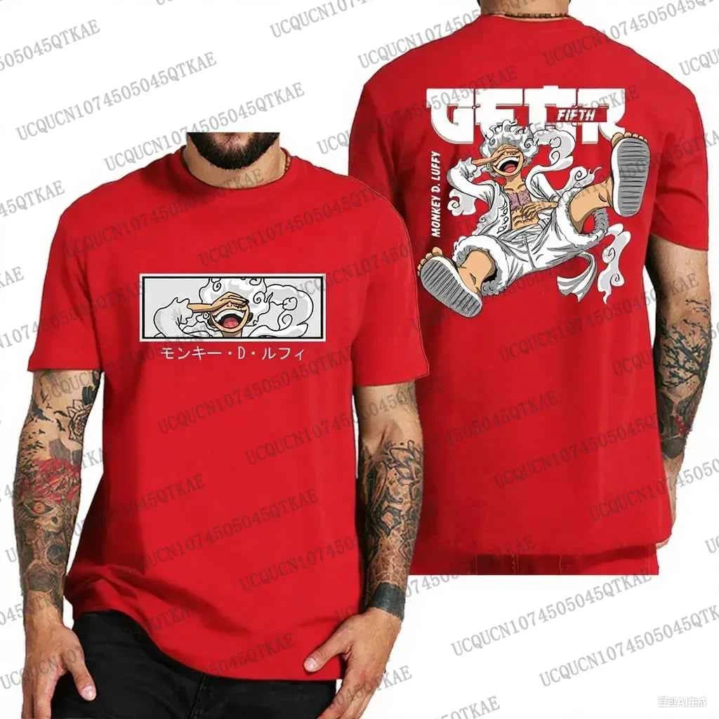 One Piece Luffy Oversized Cotton Tee - Stylish One Piece Luffy T-shirt for Fans