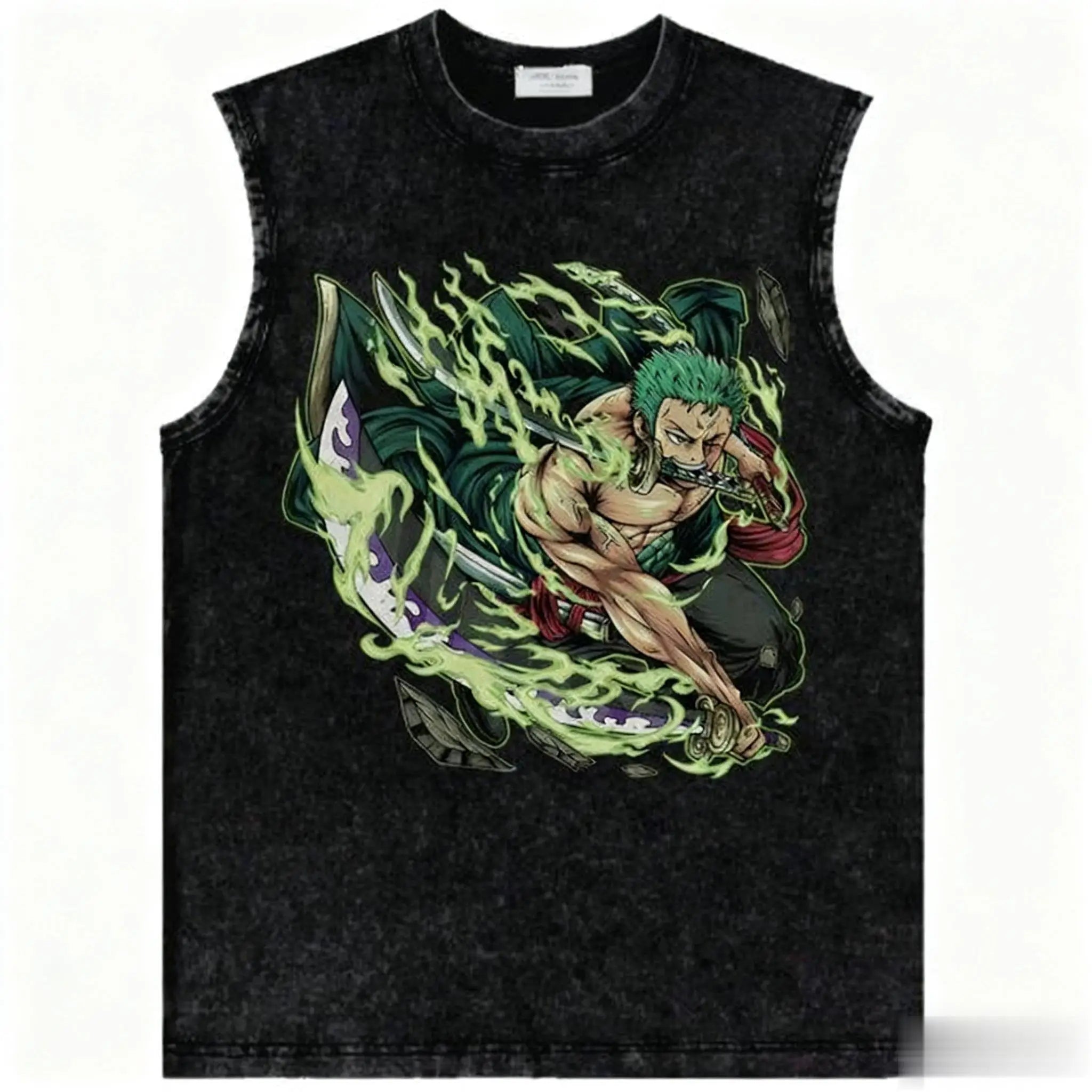 One Piece — Harajuku Washed Vintage Tank Top - Neon Districts